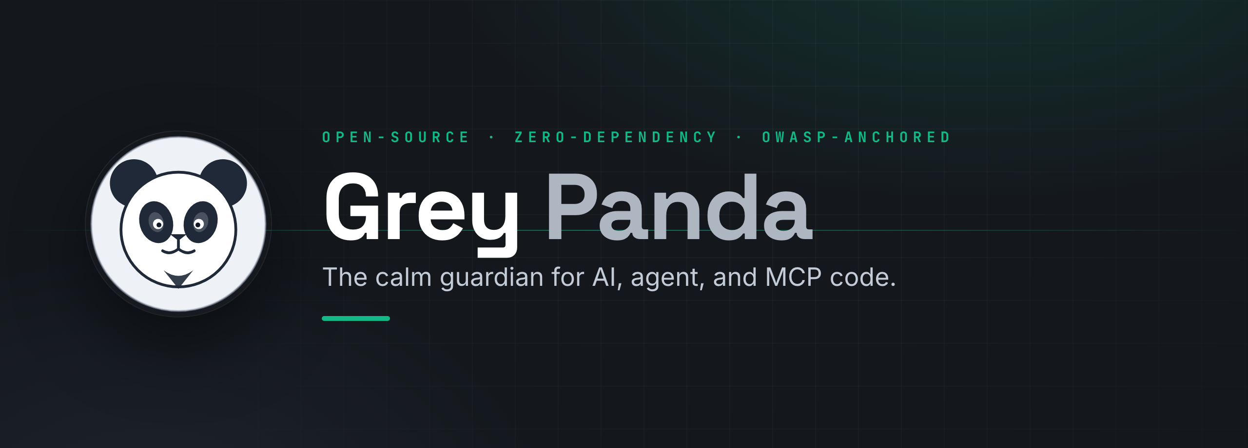 Grey Panda — the calm guardian for AI, agent, and MCP code