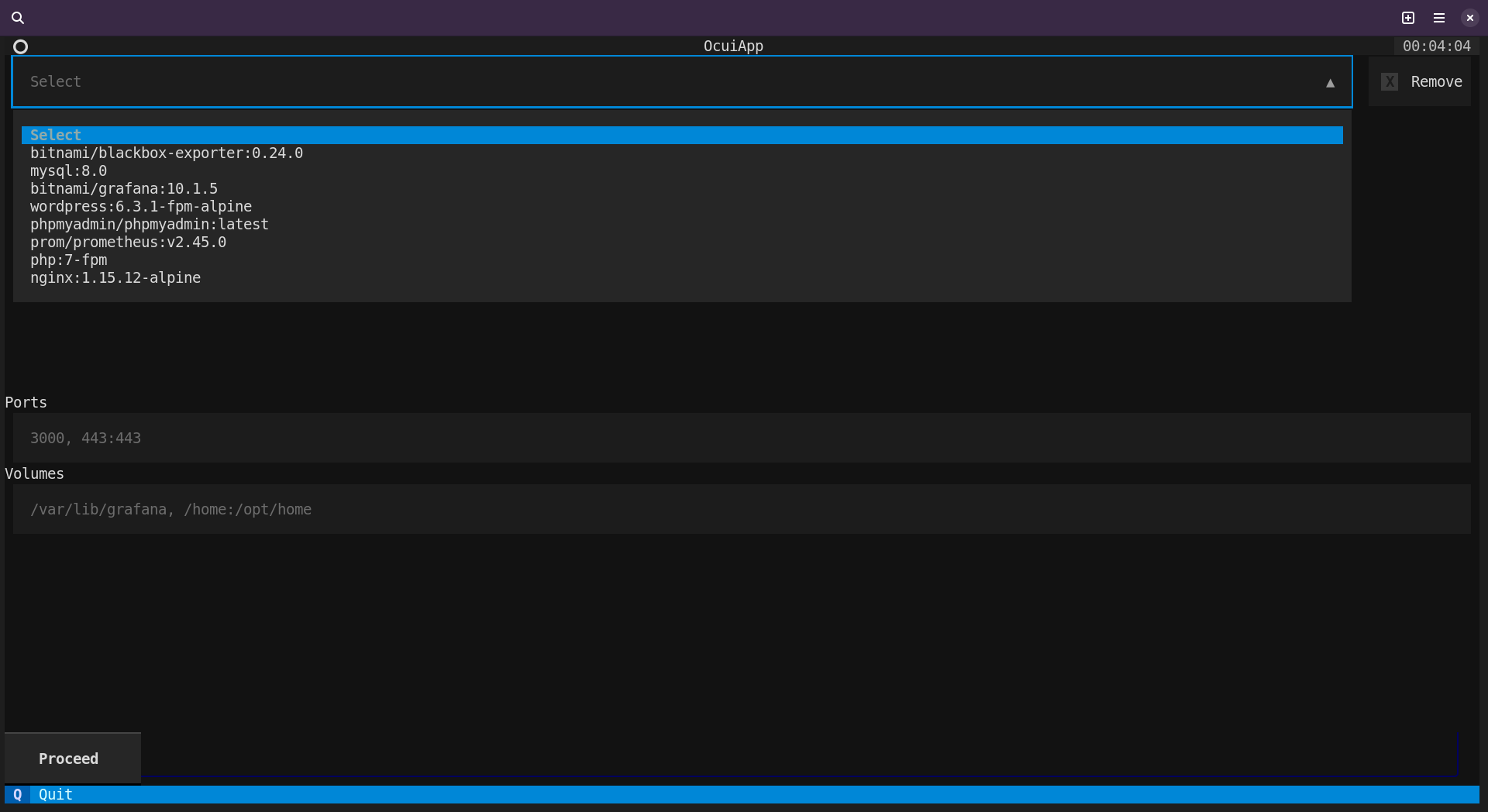 ocui create container