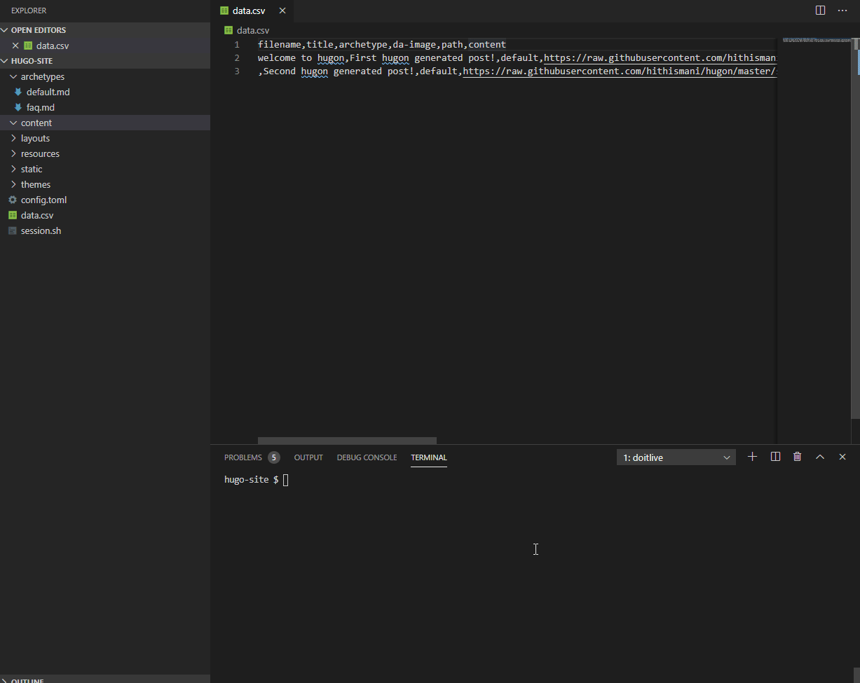 Hugon Sample Run | CSV