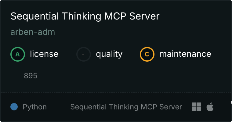 Sequential Thinking Server MCP server