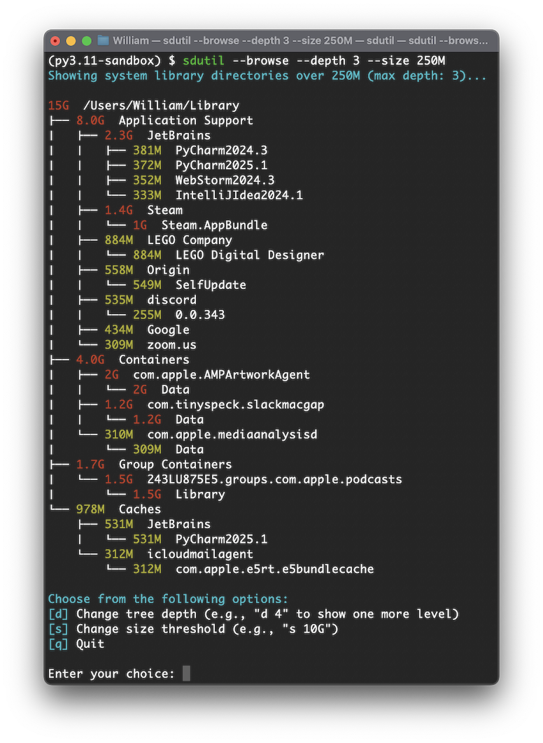 Sample Browse Mode Output