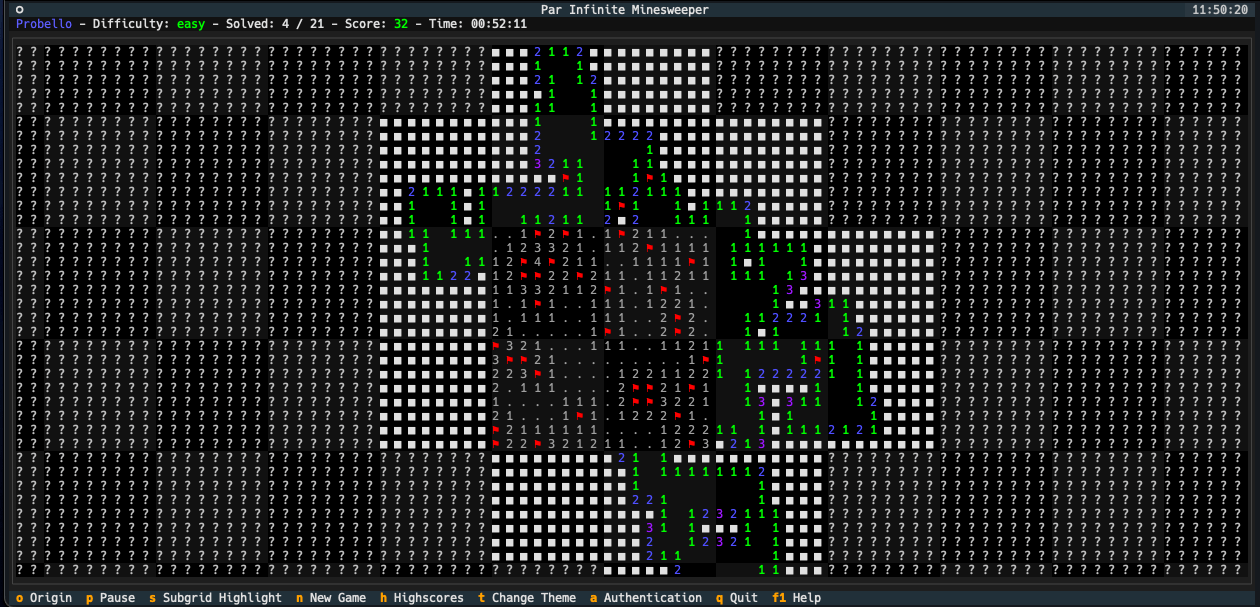 Par Infinite Minesweeper