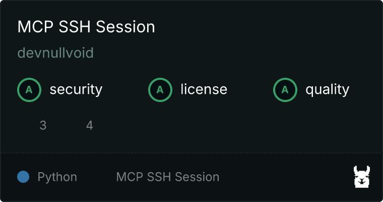 SSH Session MCP server
