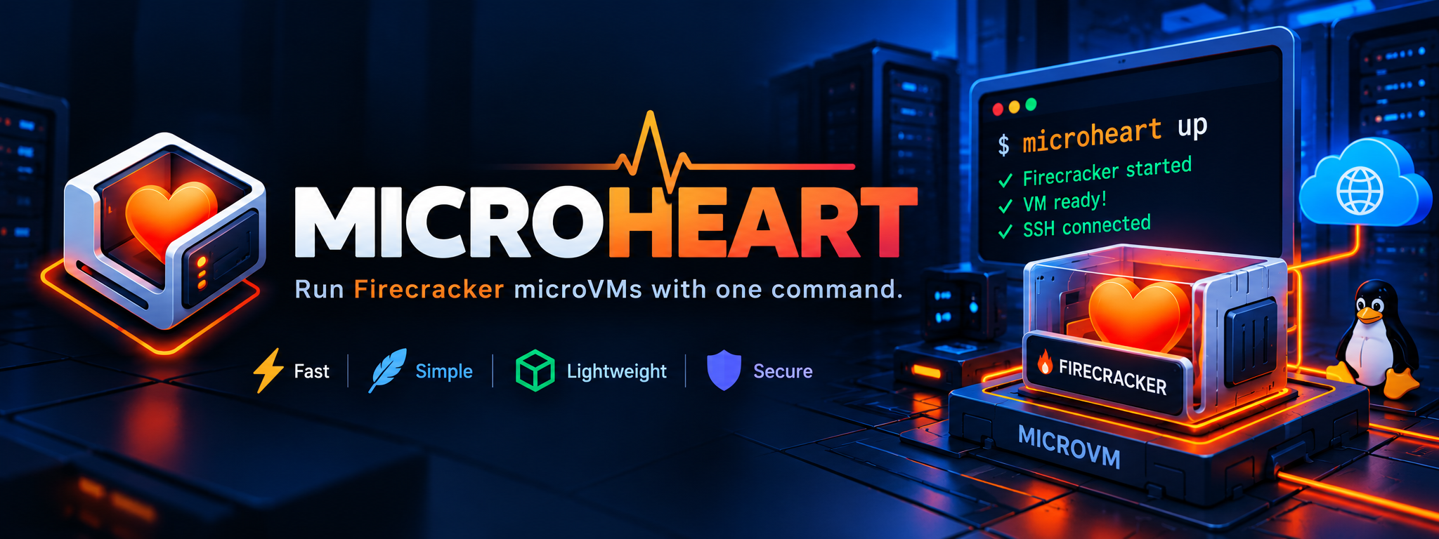 microheart: run Firecracker microVMs with one command
