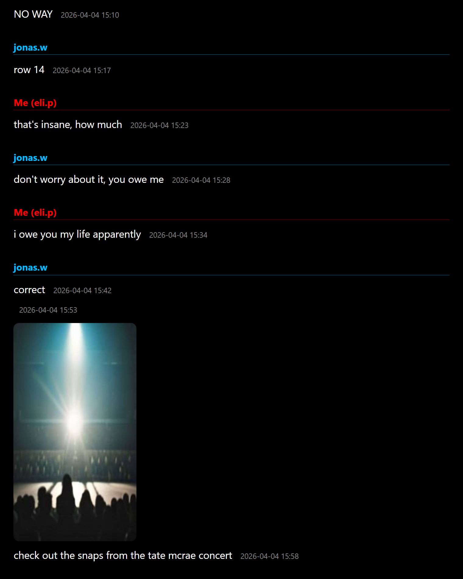 Rebuilt conversation with attachments