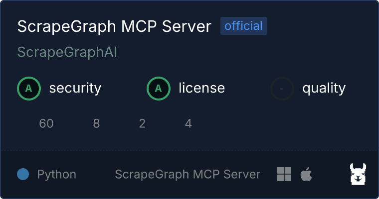 ScrapeGraph Server MCP server