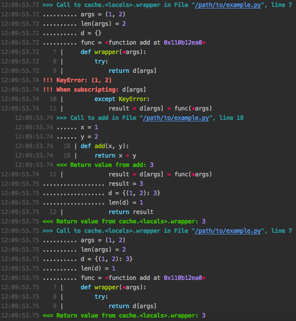 cache output