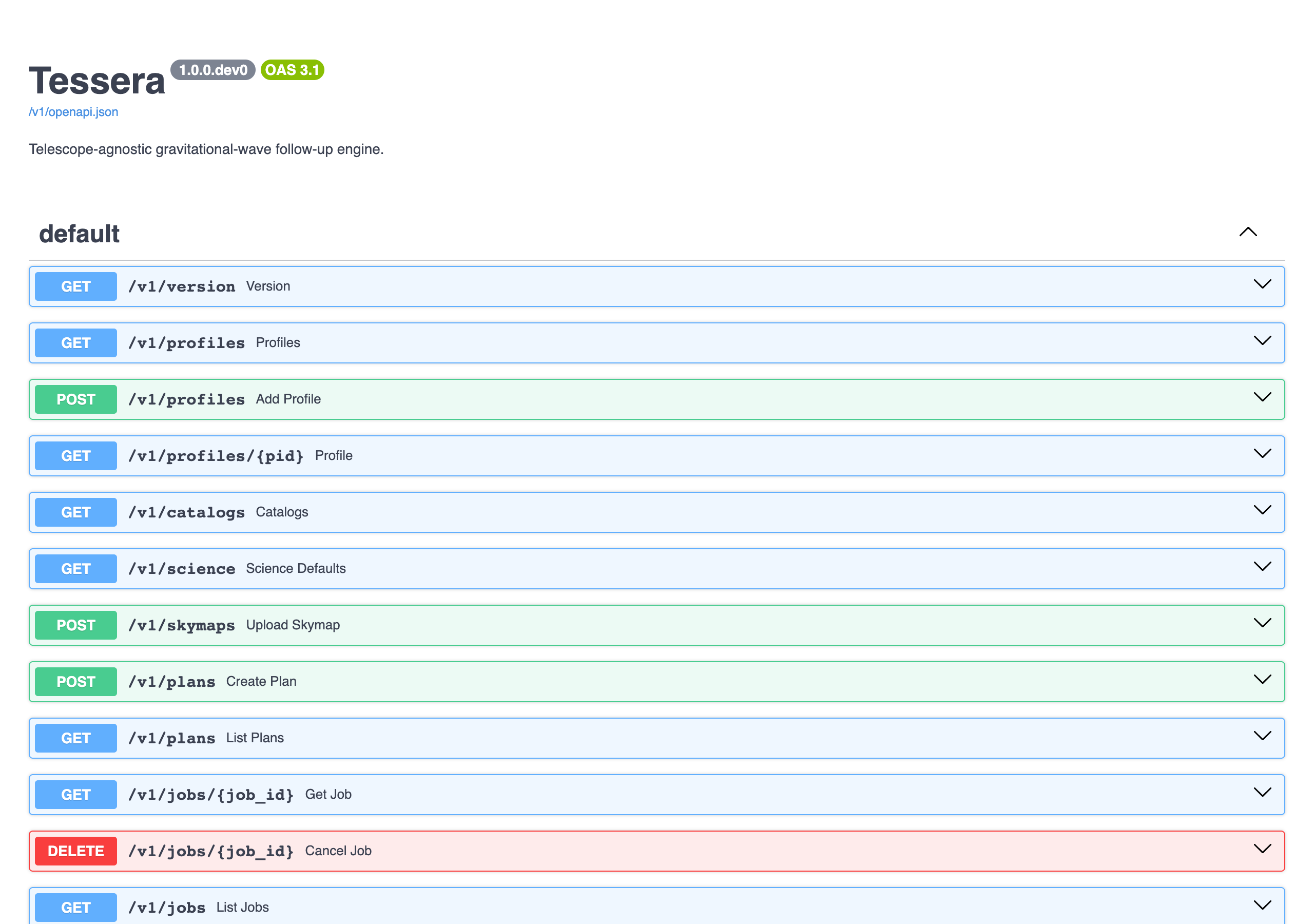 OpenAPI documentation