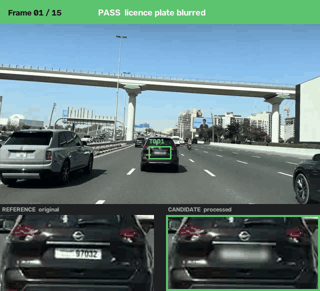 Animated verification of 15 frames, failing on frames 4, 8 and 12