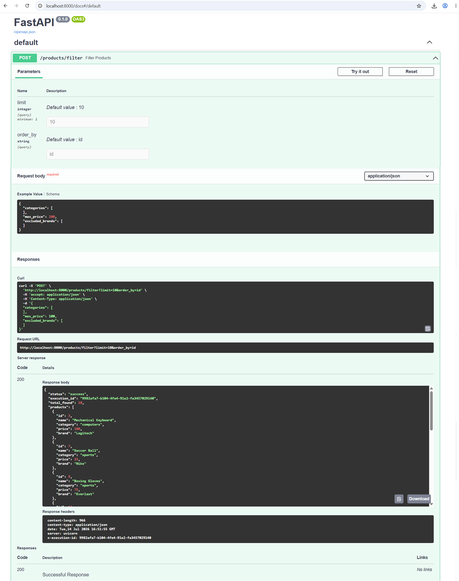 Swagger Interface