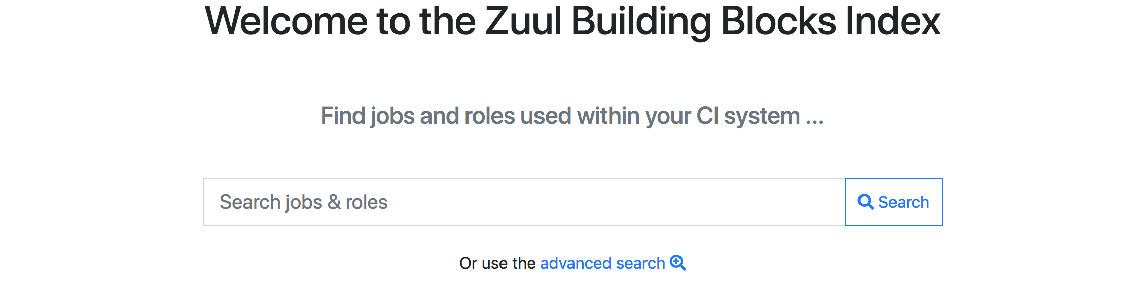 Welcome to the Zuul Building Blocks Index