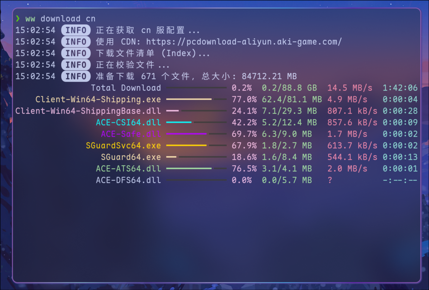 命令行预览