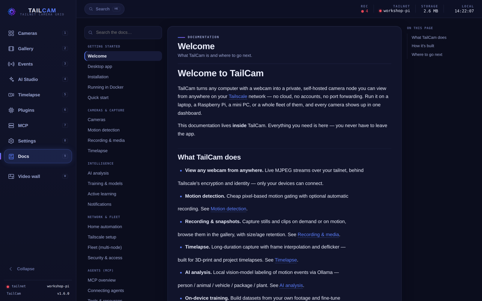 In-app docs